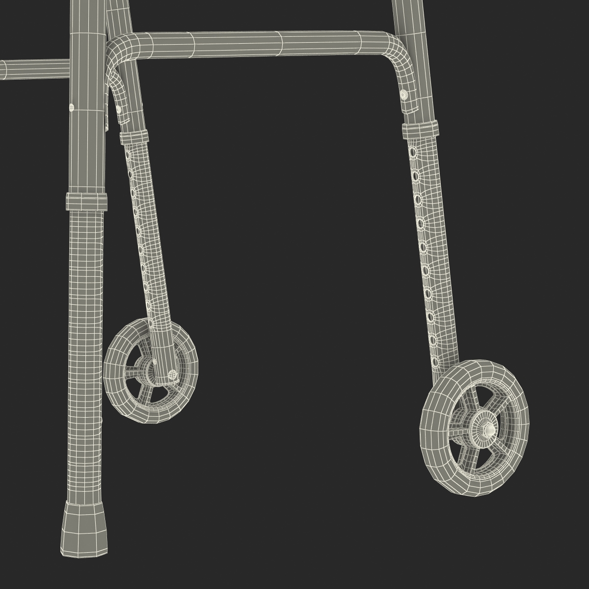 3D model Paddle Walker with Wheels