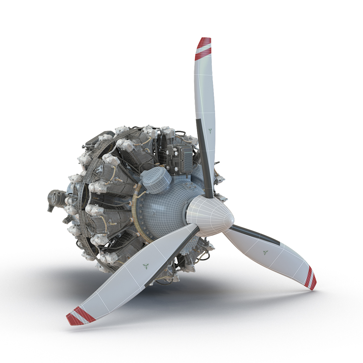 Pratt and Whitney R 2800 3D model