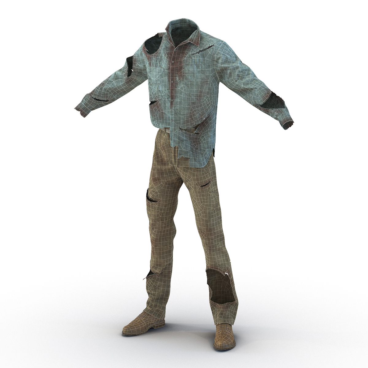 3D Zombie Outfit model