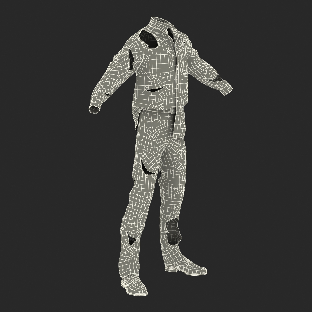 3D Zombie Outfit model