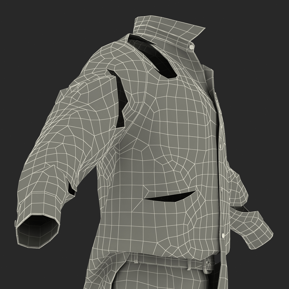 3D Zombie Outfit model