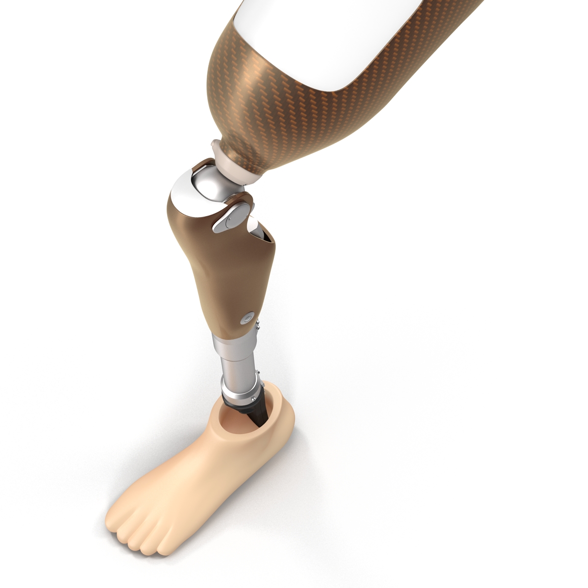 3D Prosthetic Leg Rigged