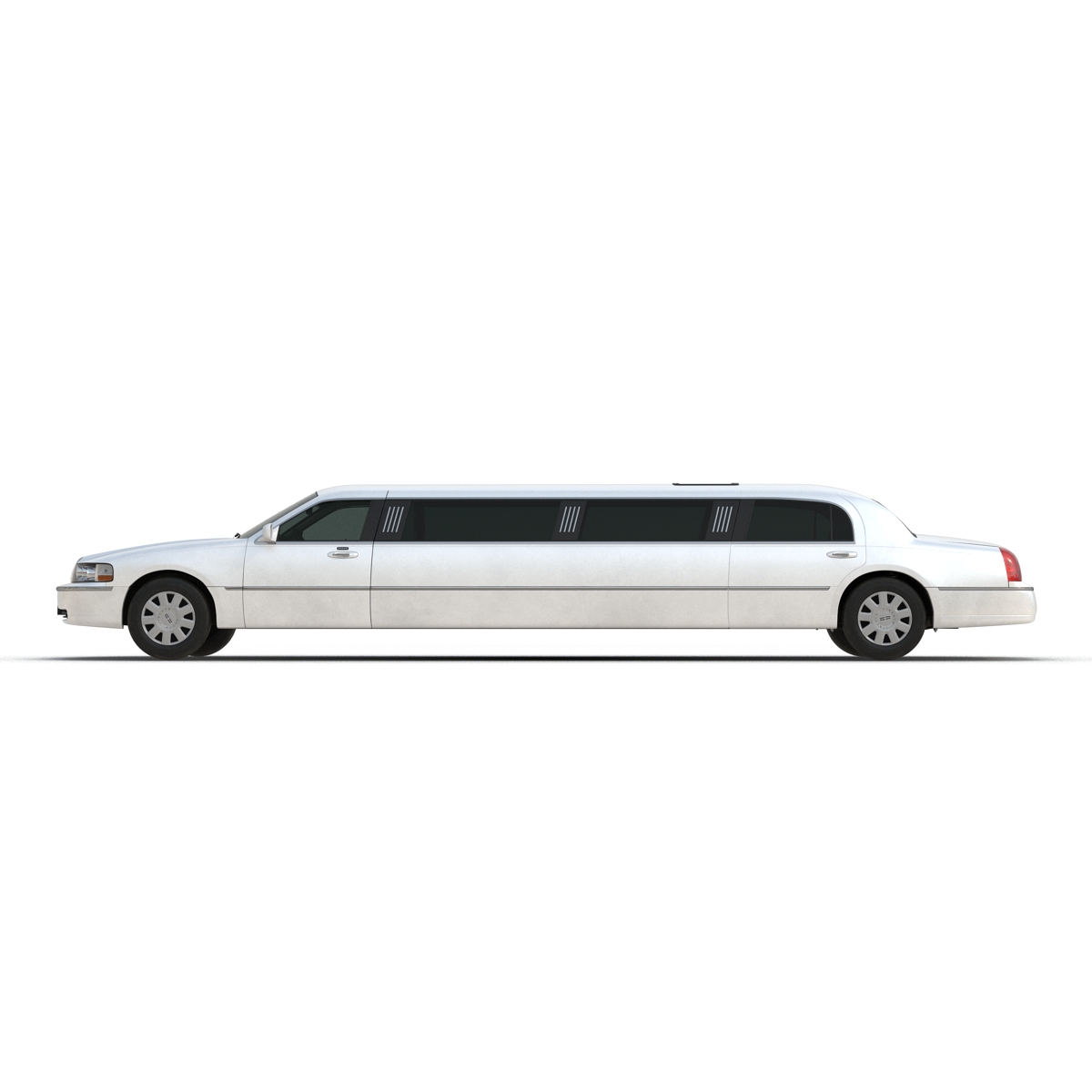 3D Generic Limousine White model