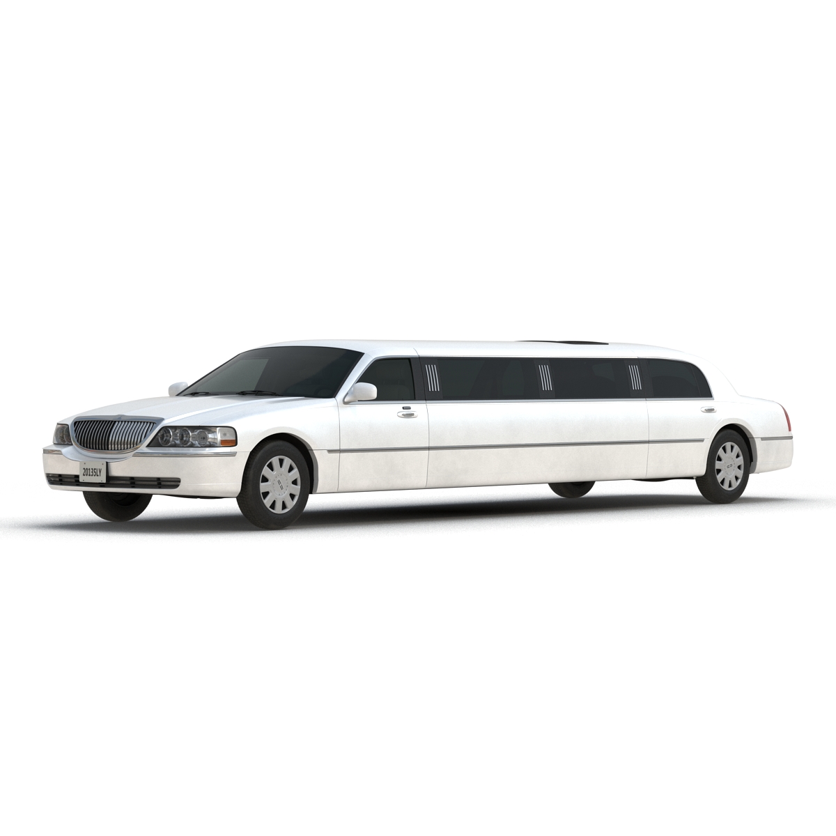 3D Generic Limousine White model