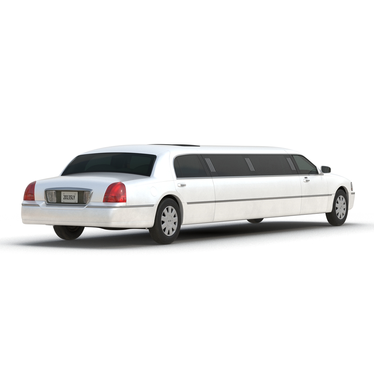 3D Generic Limousine White model