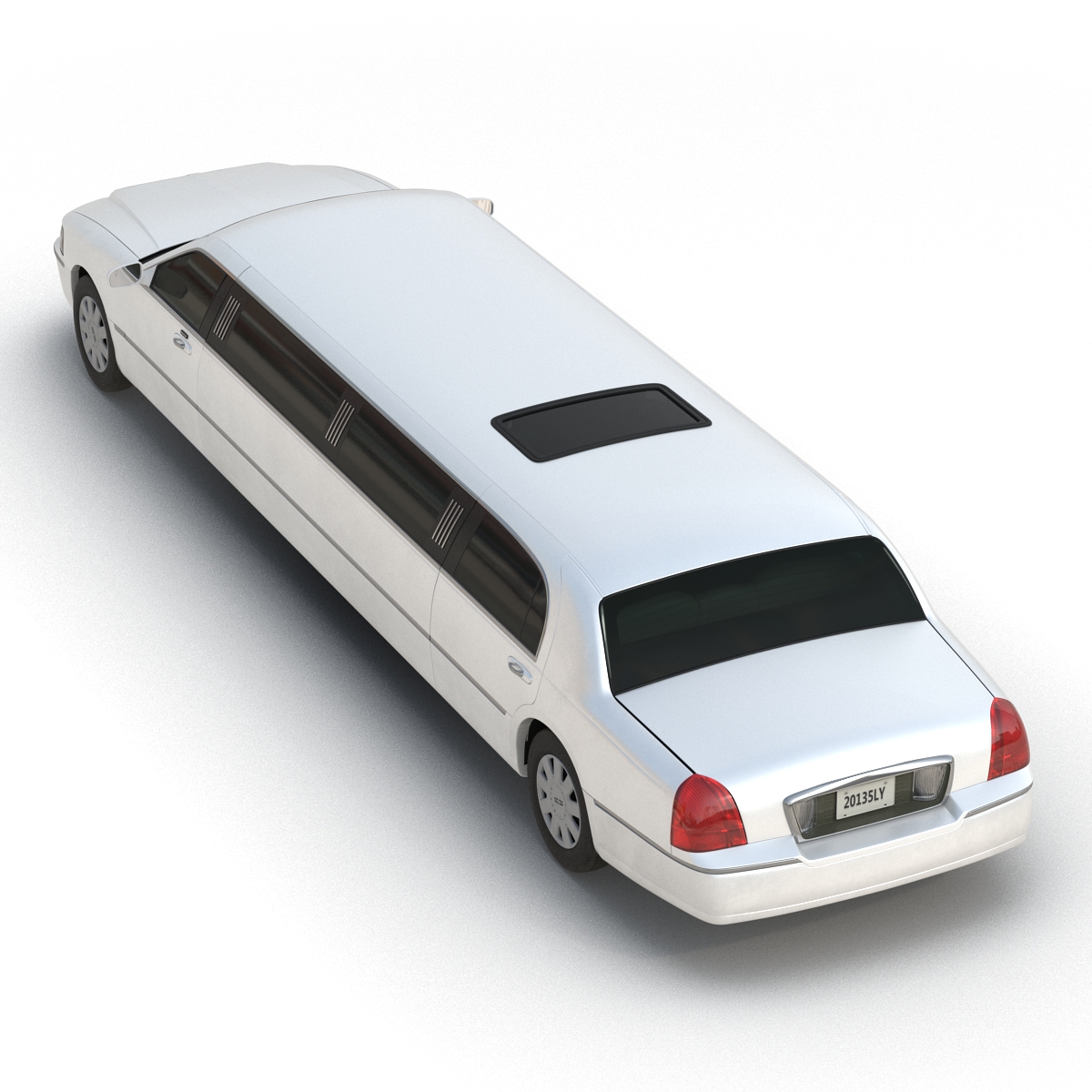 3D Generic Limousine White model