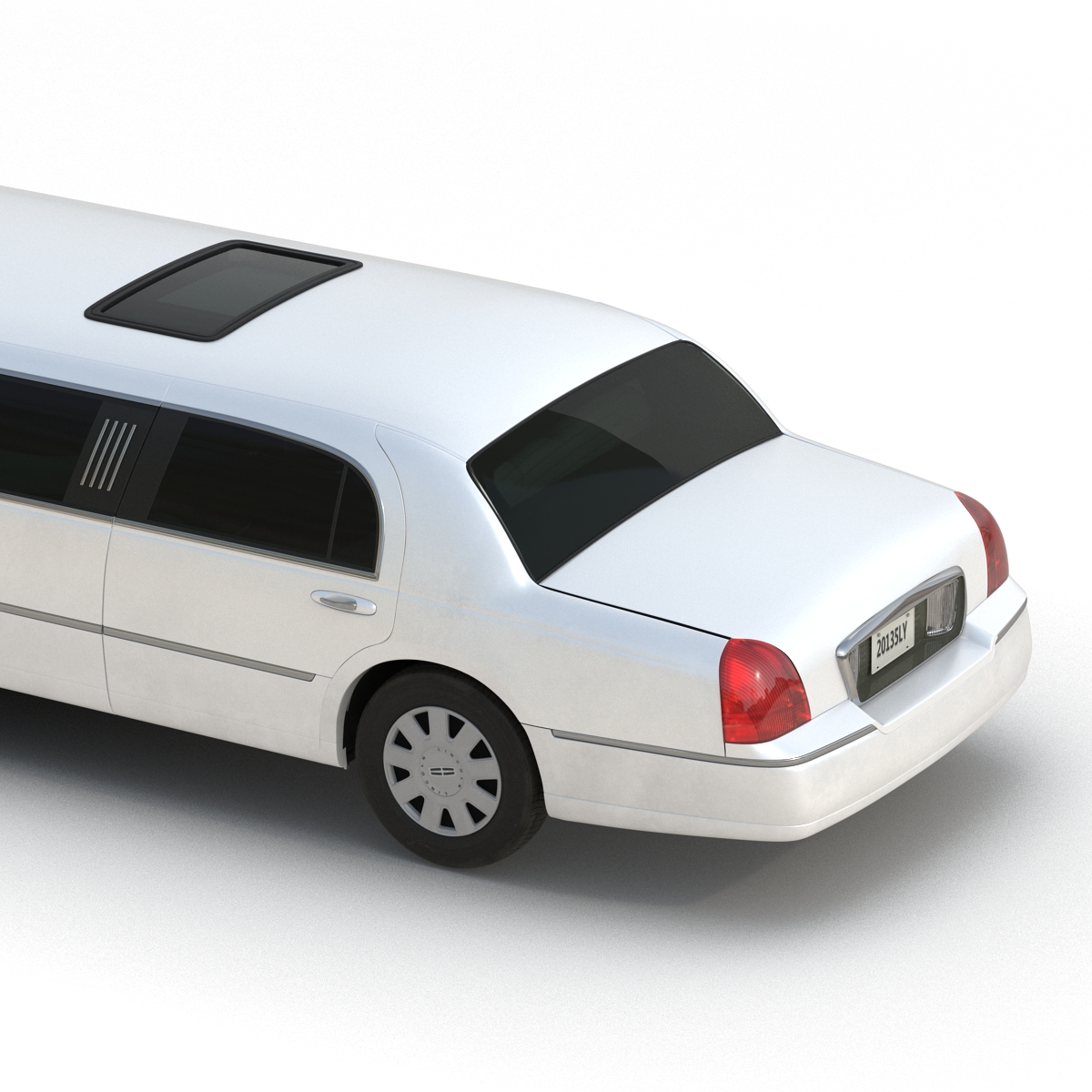 3D Generic Limousine White model