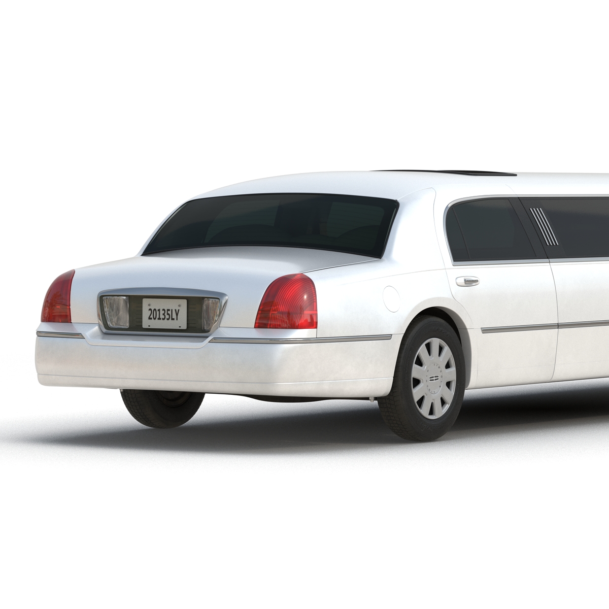 3D Generic Limousine White model