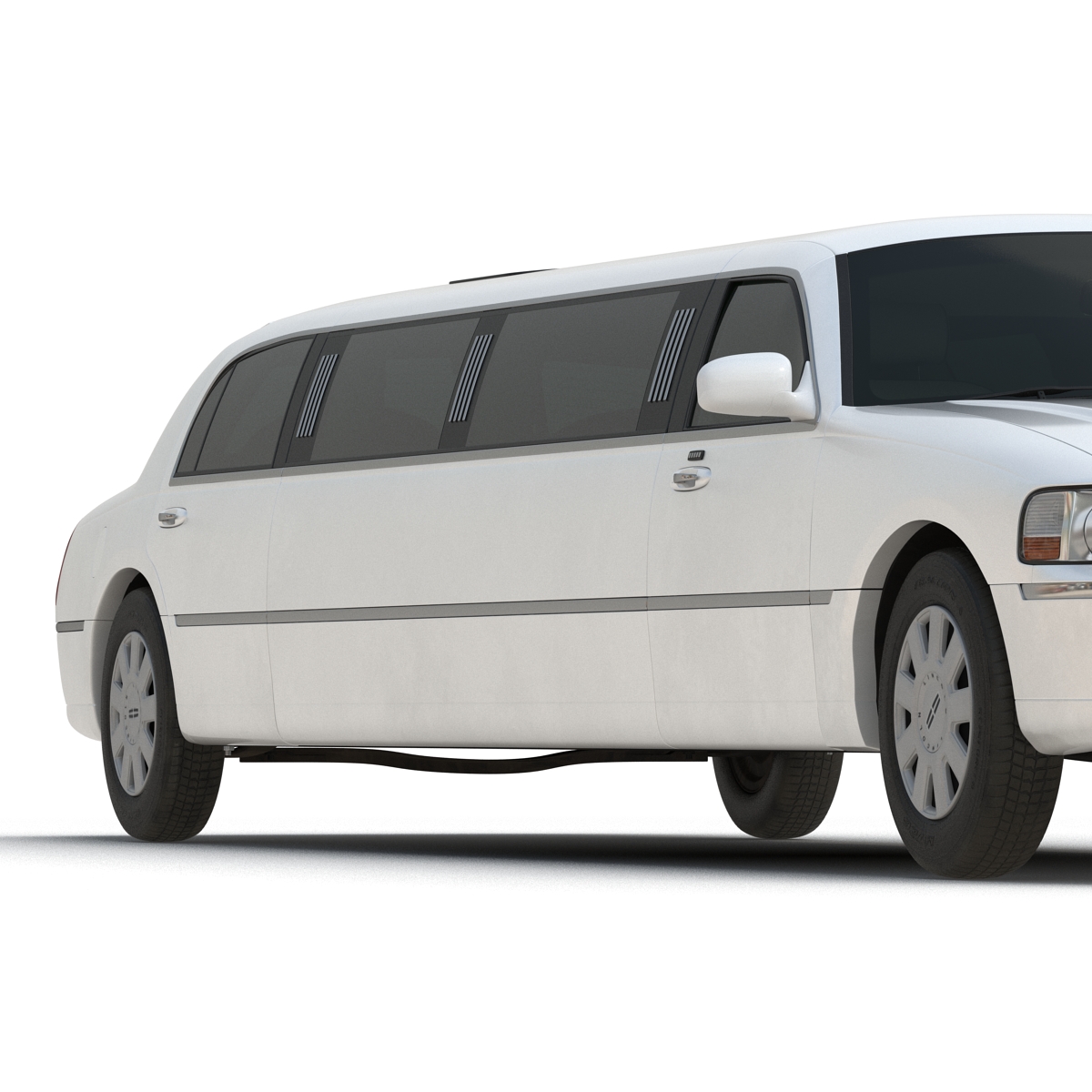 3D Generic Limousine White model