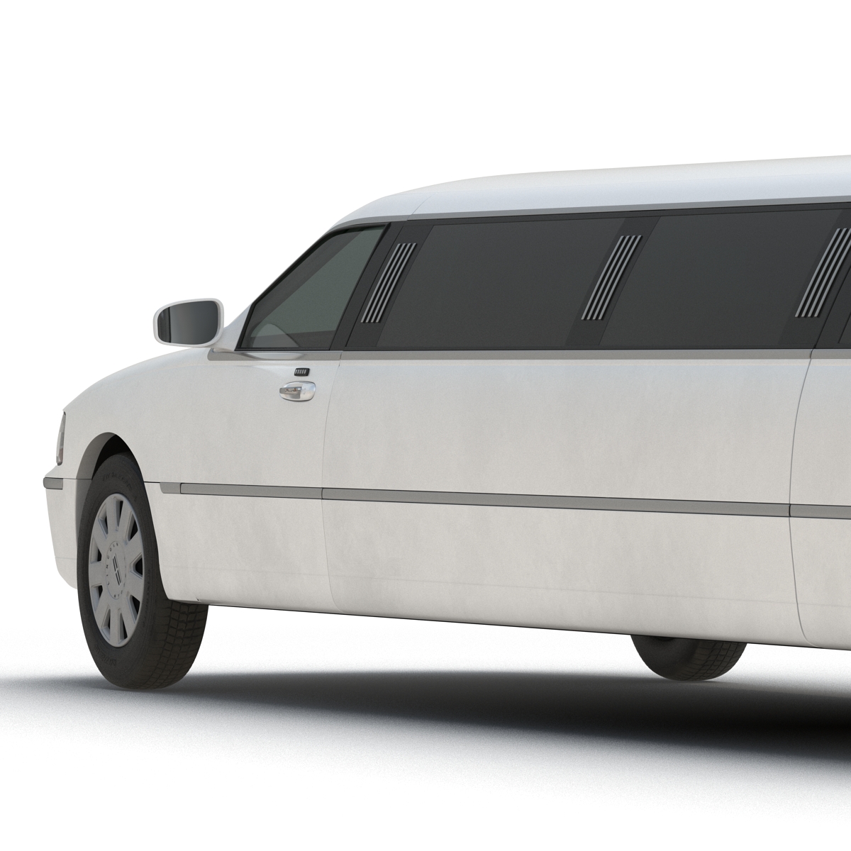 3D Generic Limousine White model