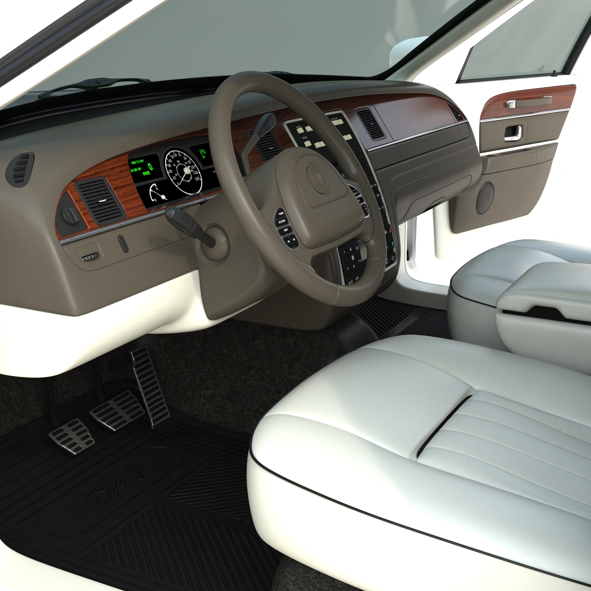 3D Generic Limousine White model