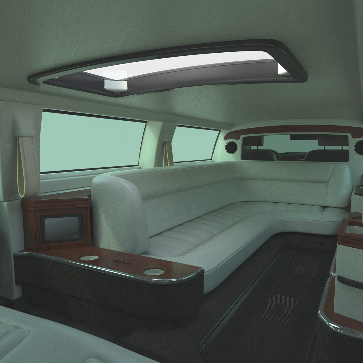 3D Generic Limousine White model