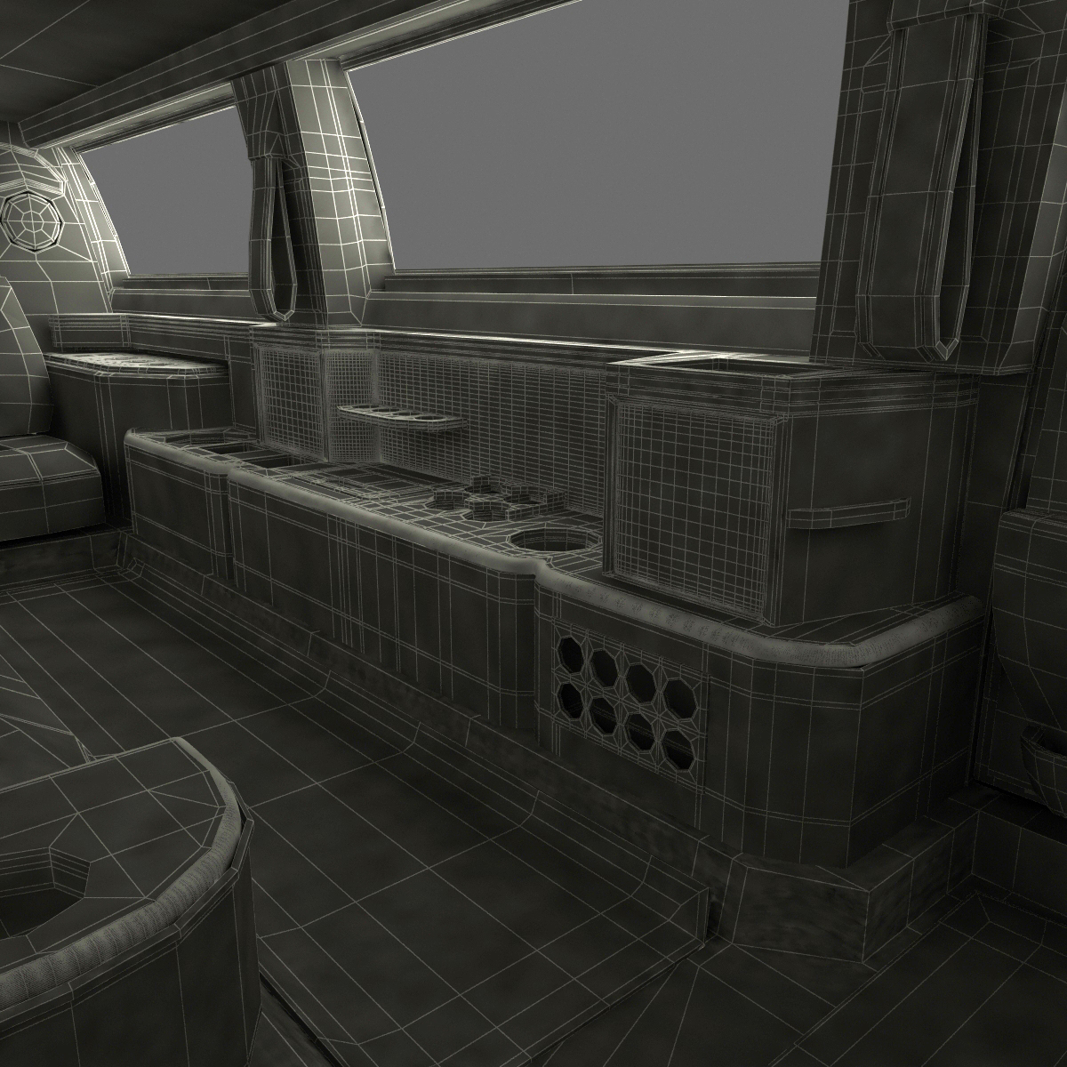 3D Generic Limousine White model