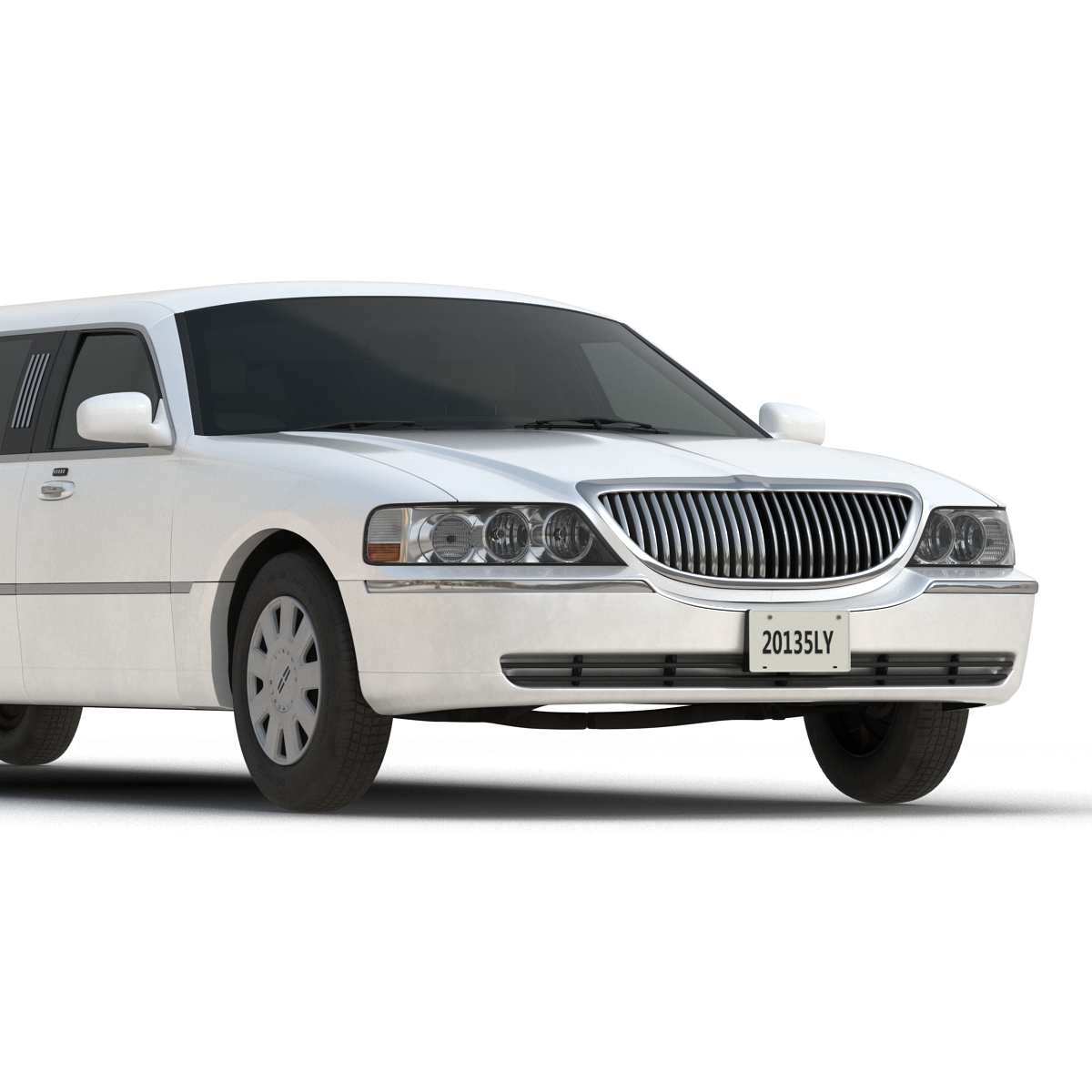 Generic Limousine White Simple Interior 3D model