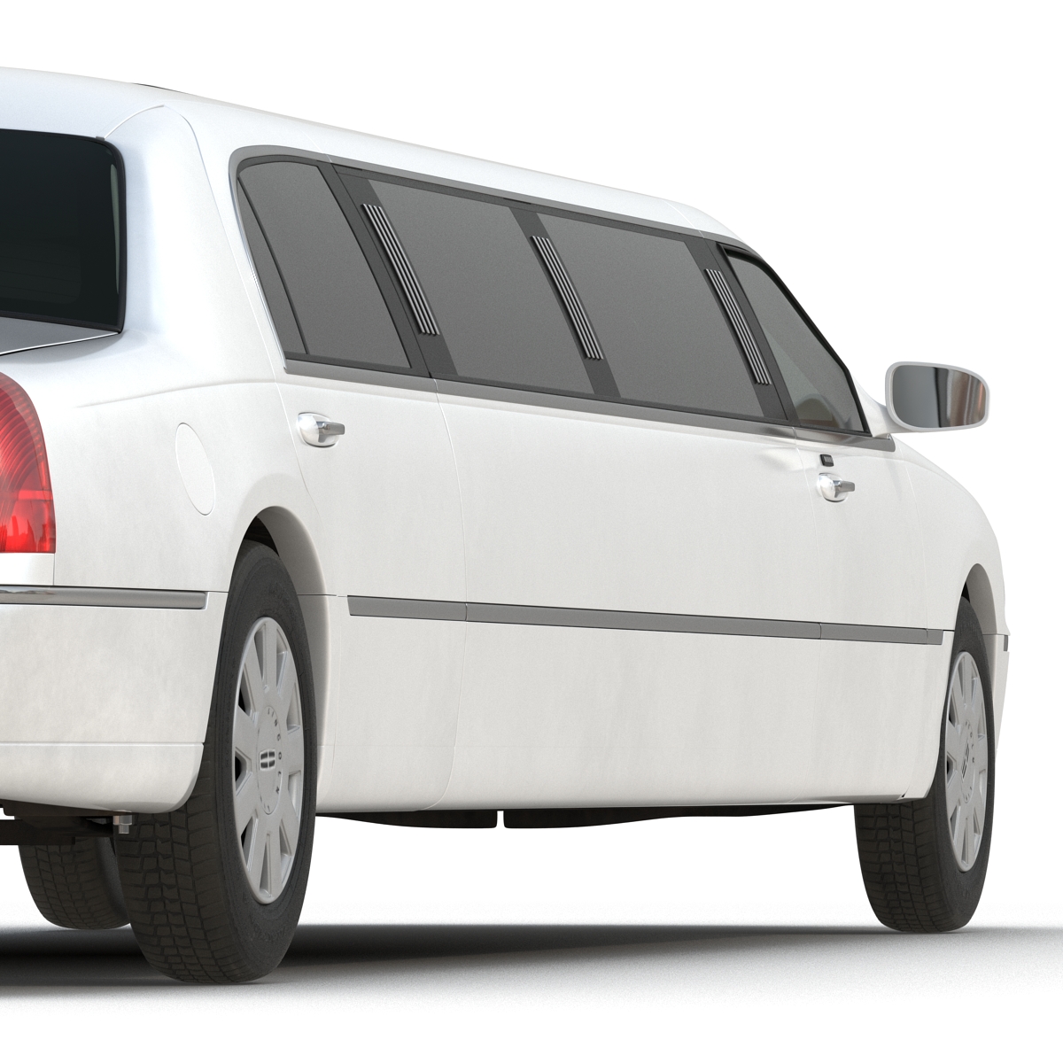 Generic Limousine White Simple Interior 3D model