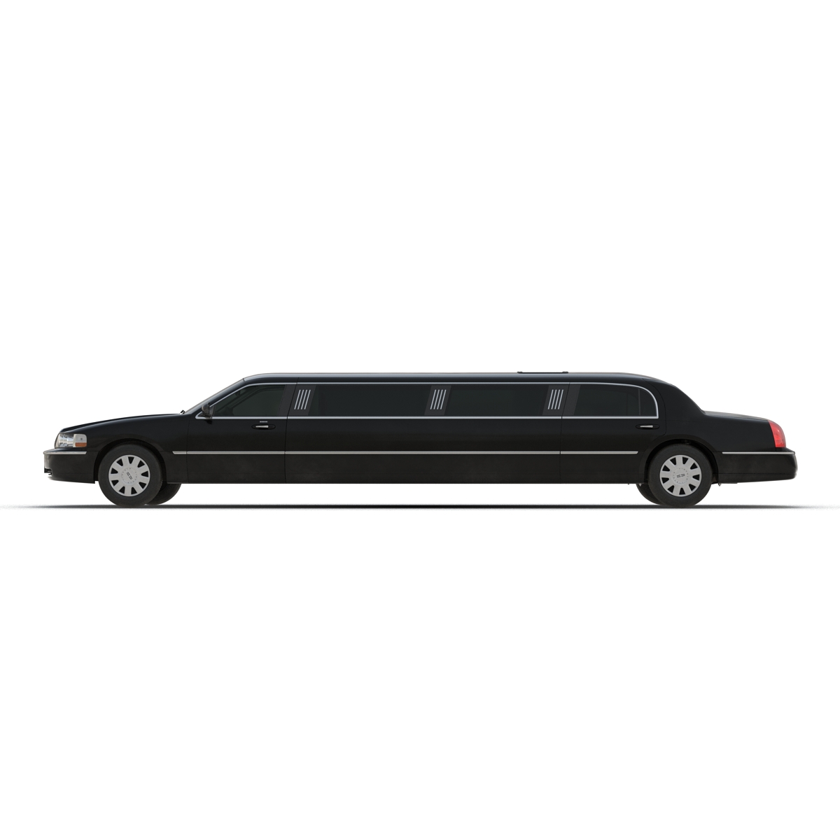 Generic Limousine Black Simple Interior 3D model