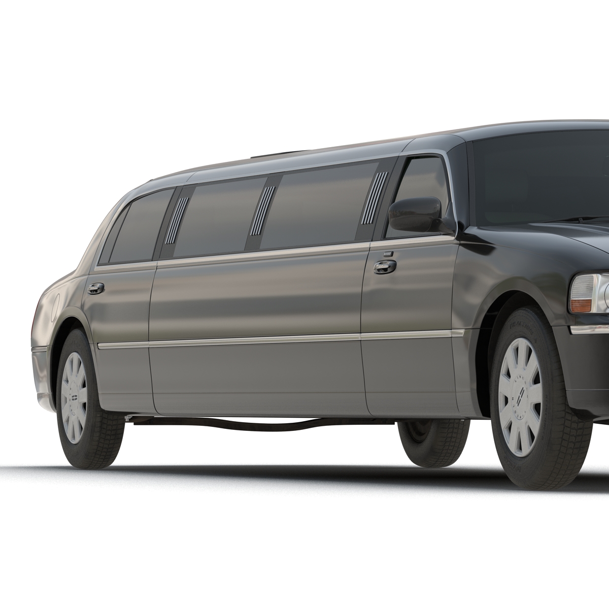 3D model Generic Limousine Black Rigged