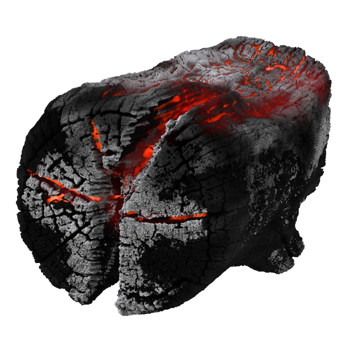 3D Charred Log 2 model