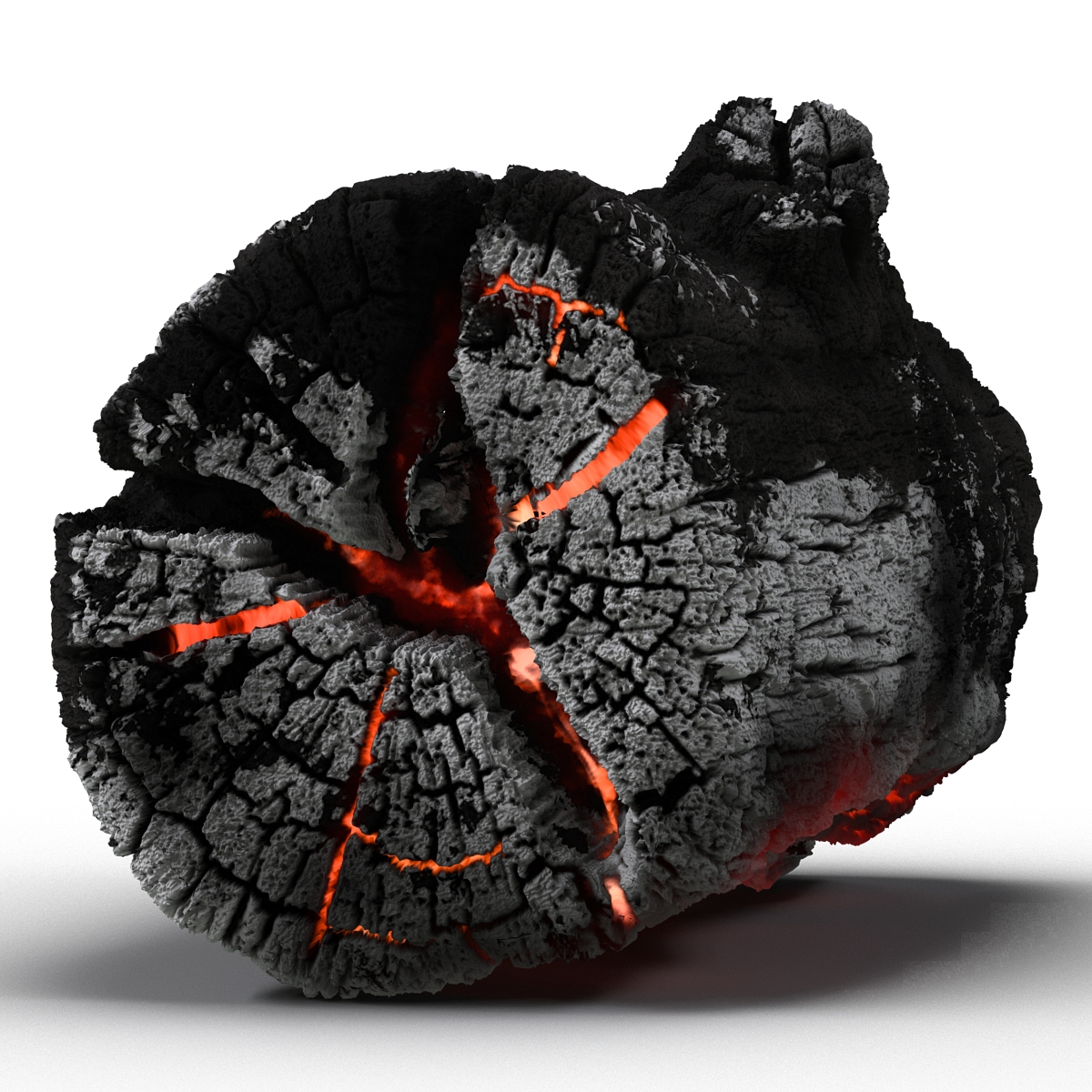 3D Charred Log 2 model