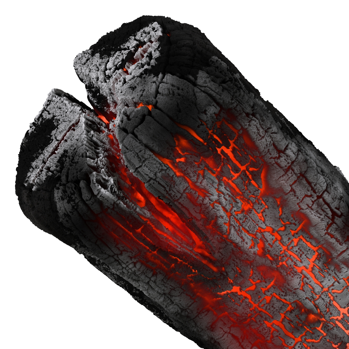 3D Charred Log 2 model