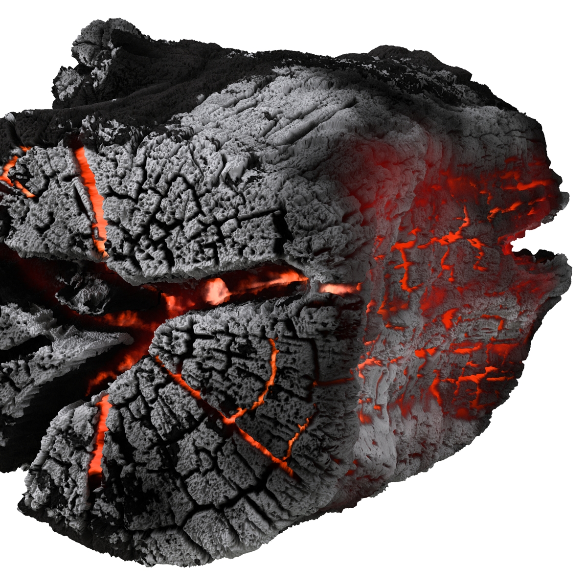 3D Charred Log 2 model