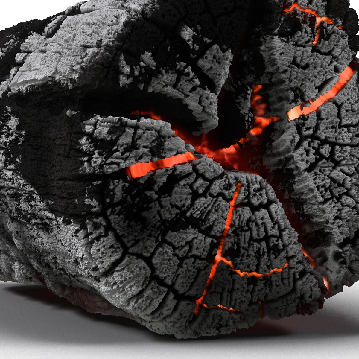 3D Charred Log 2 model