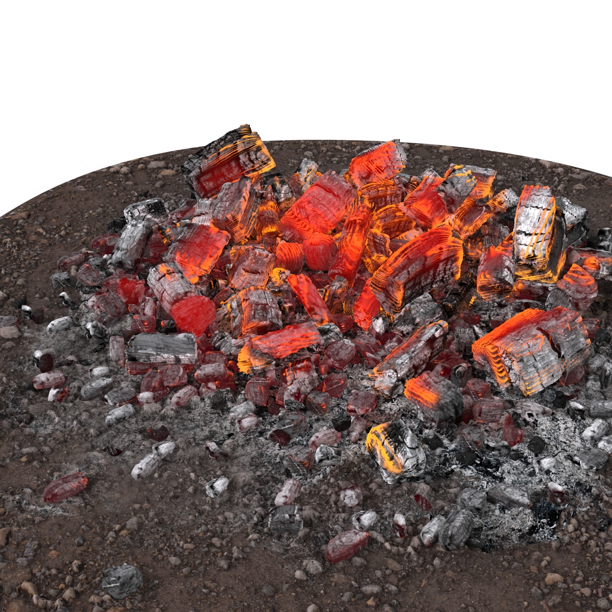 3D Fire Ashes and Embers