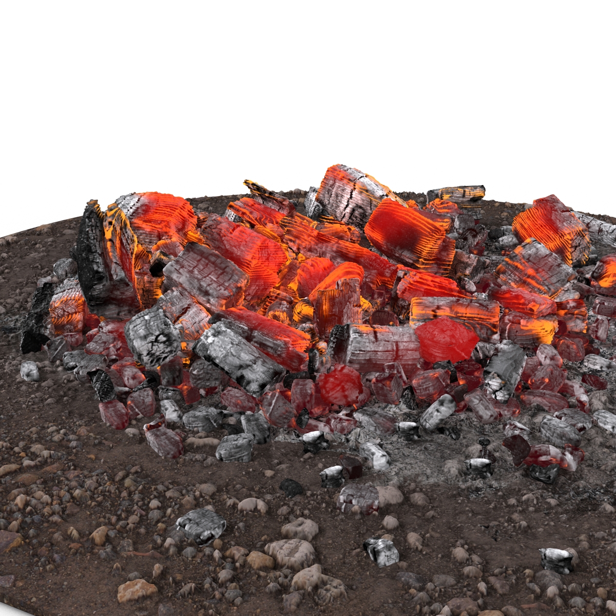 3D Fire Ashes and Embers