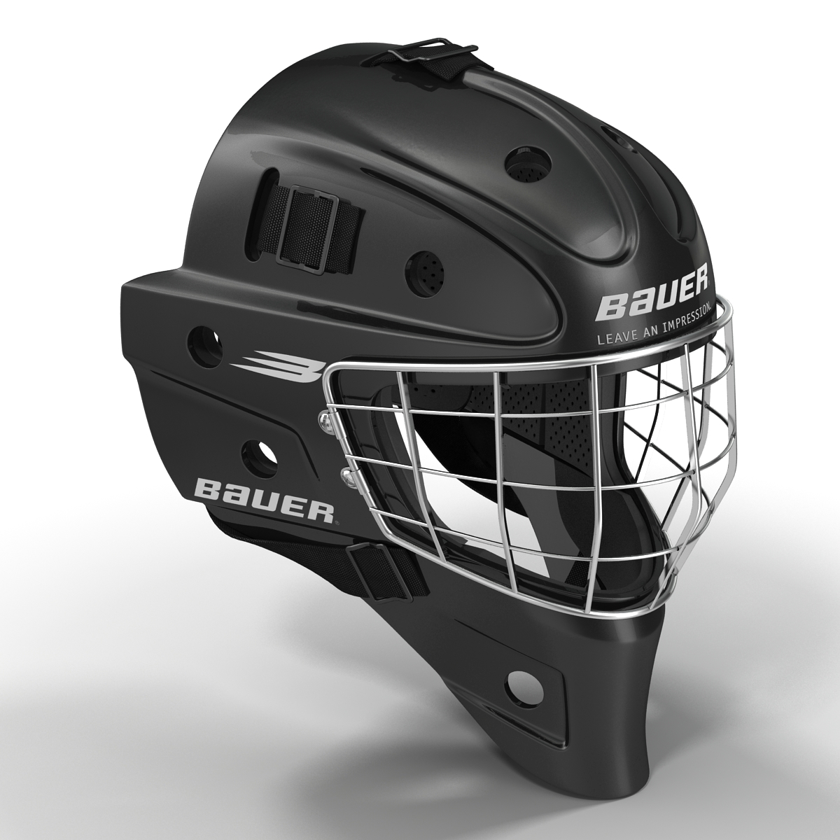 3D model Hockey Goalie Mask Bauer Black