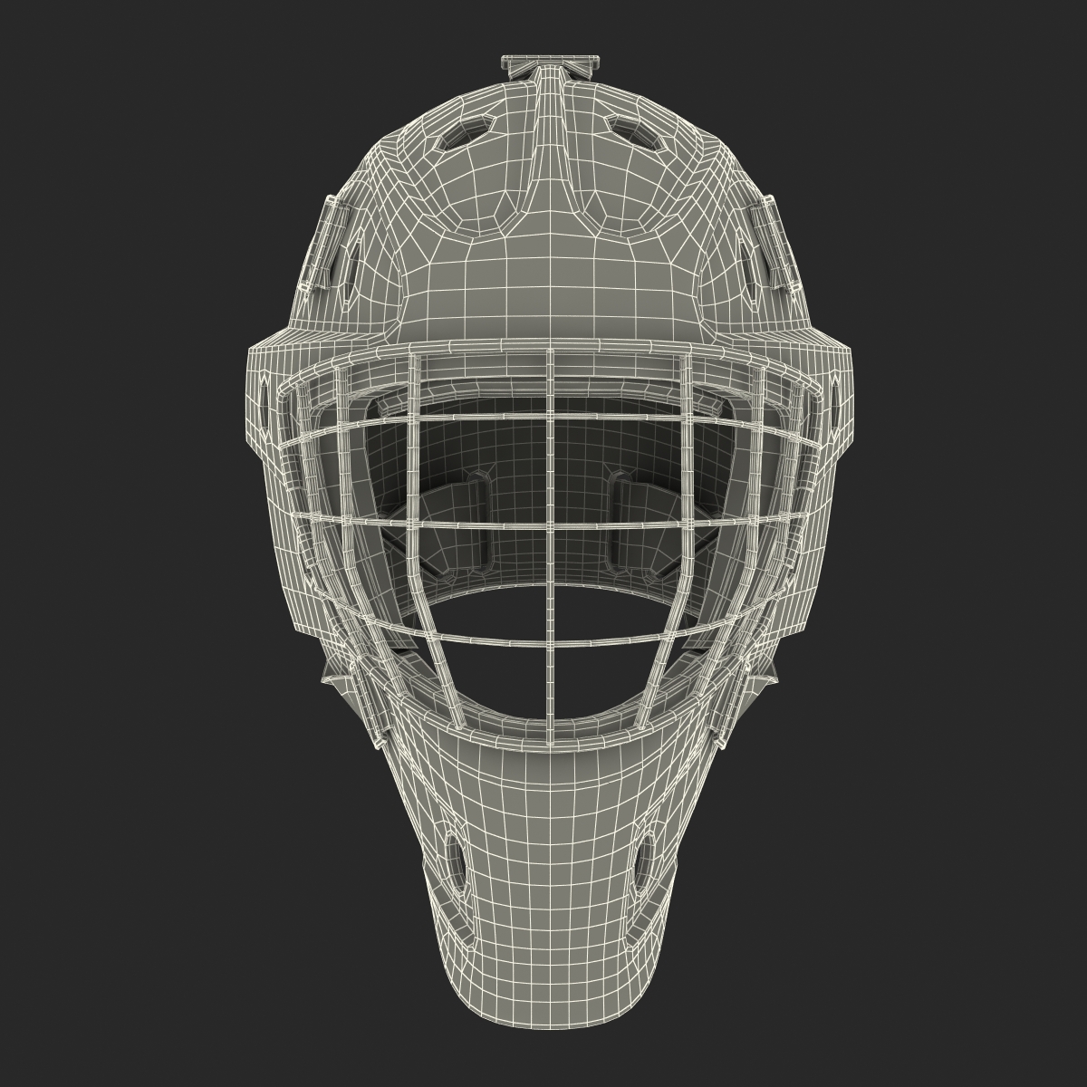 3D model Hockey Goalie Mask Bauer Black