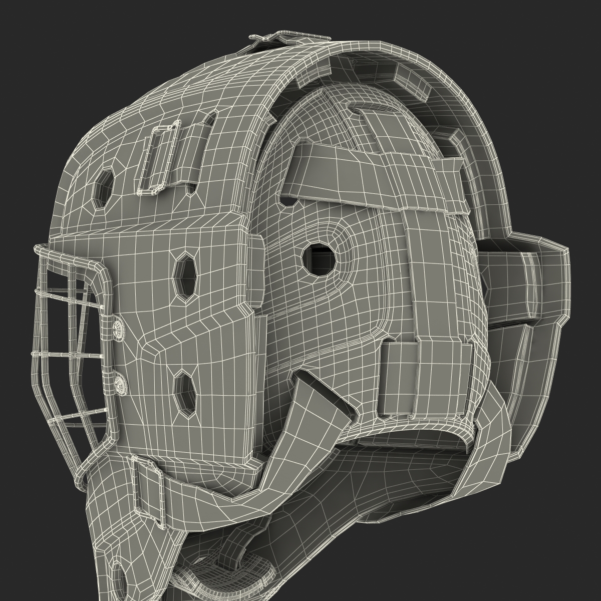 3D model Hockey Goalie Mask Bauer Black