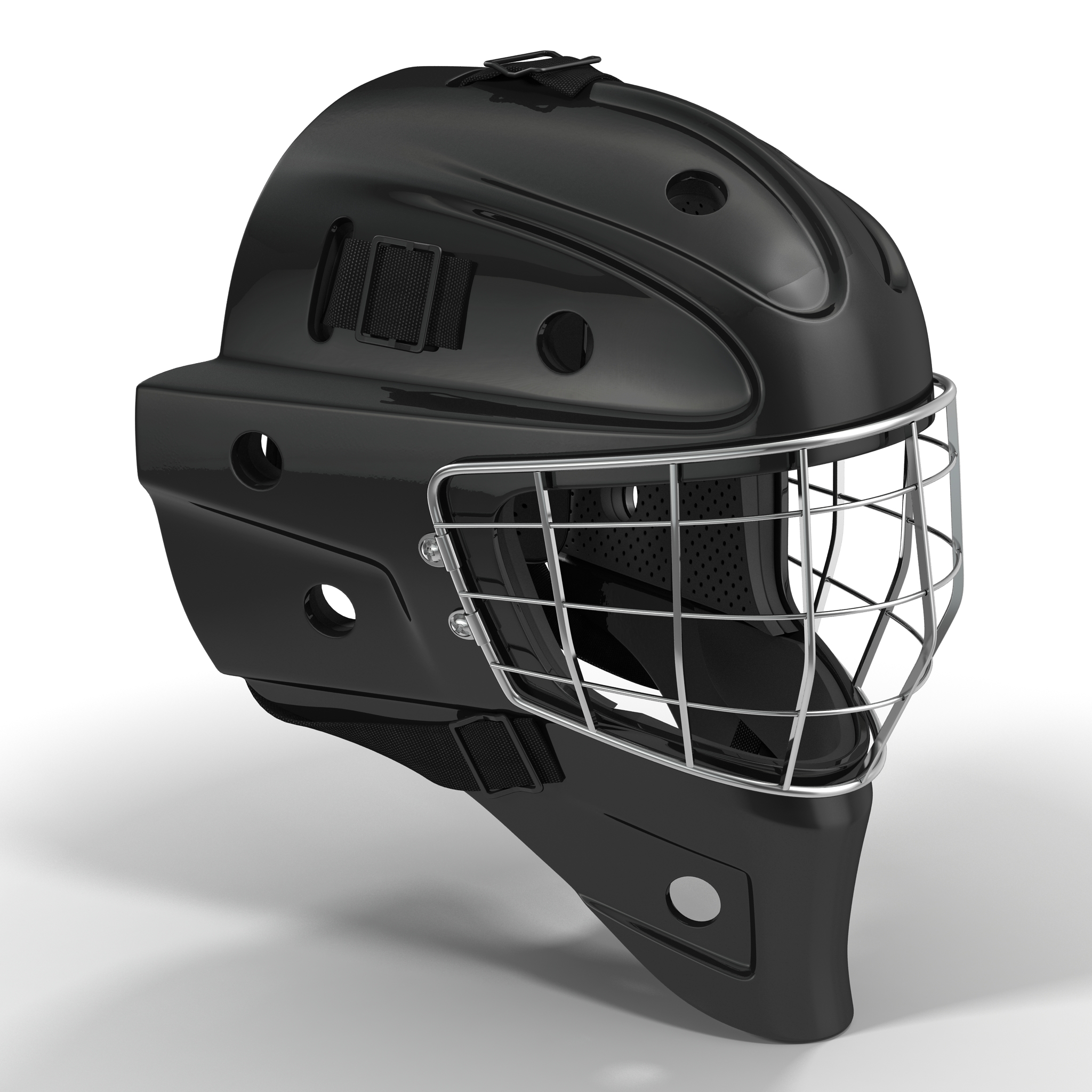 Hockey Goalie Mask Generic Black 3D