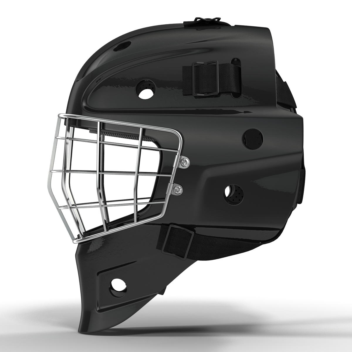 Hockey Goalie Mask Generic Black 3D