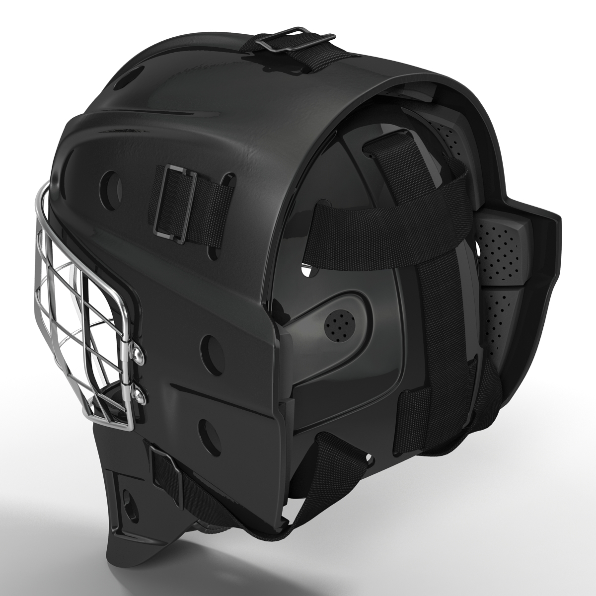 Hockey Goalie Mask Generic Black 3D