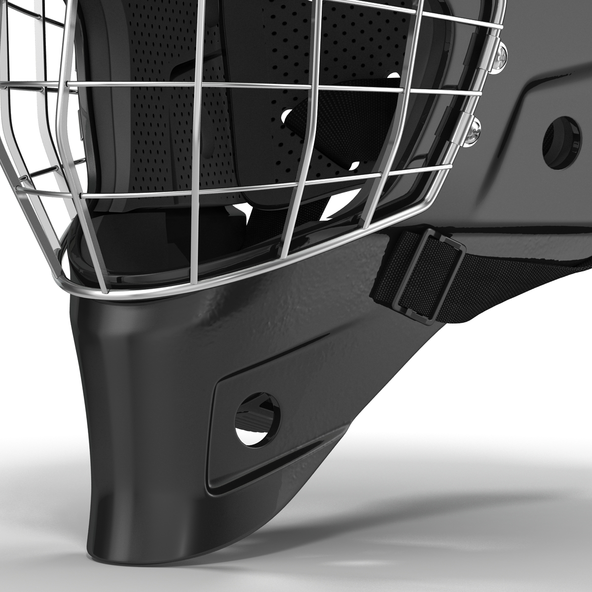 Hockey Goalie Mask Generic Black 3D