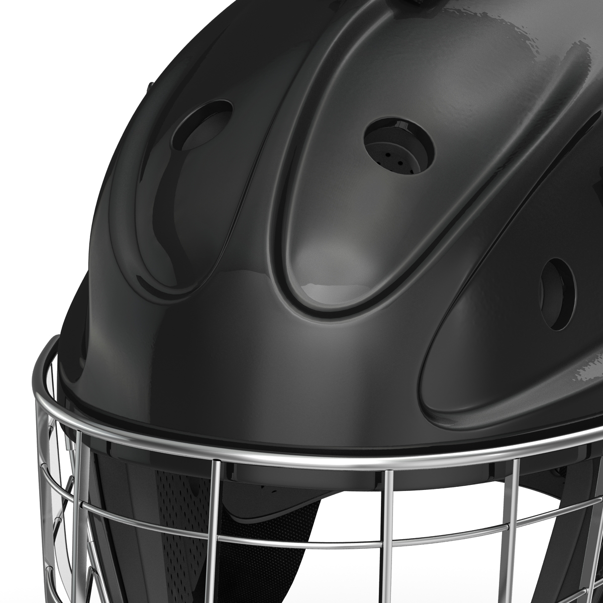 Hockey Goalie Mask Generic Black 3D