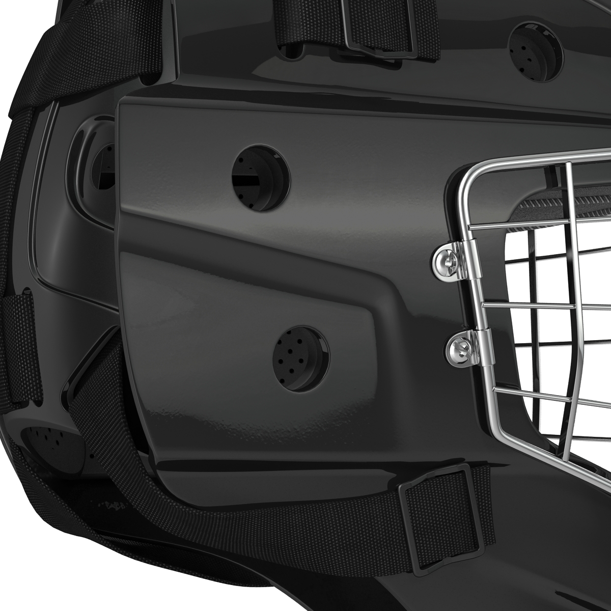 Hockey Goalie Mask Generic Black 3D