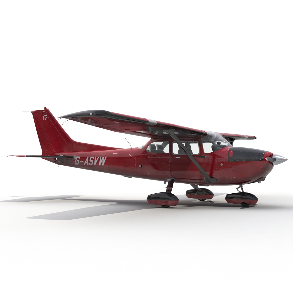 Cessna 172 Red 3D model