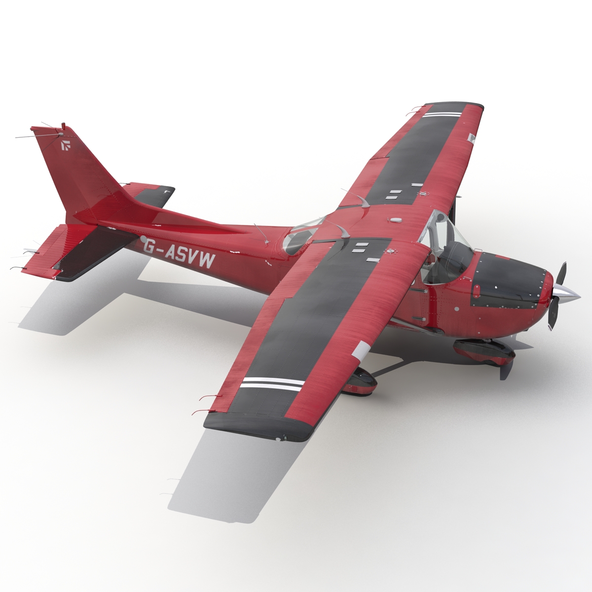 Cessna 172 Red 3D model