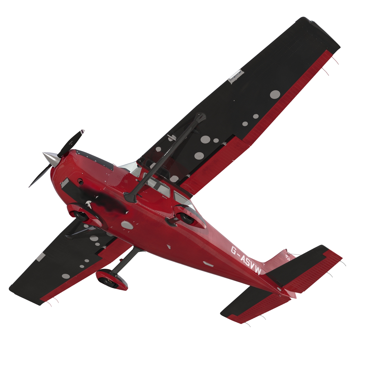 Cessna 172 Red 3D model