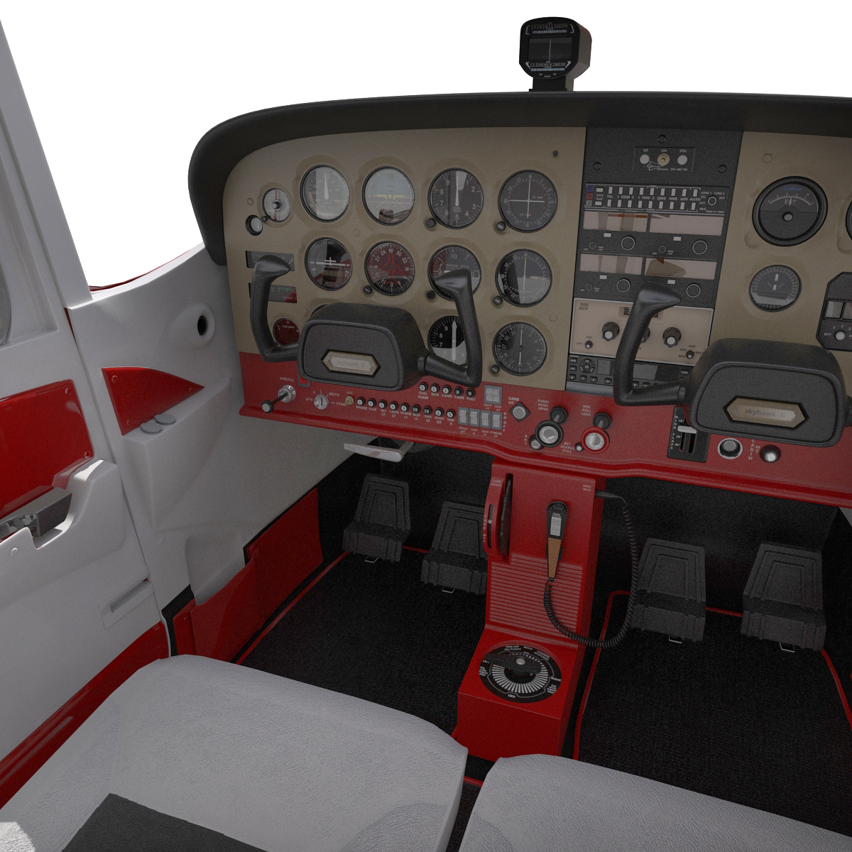 Cessna 172 Red 3D model