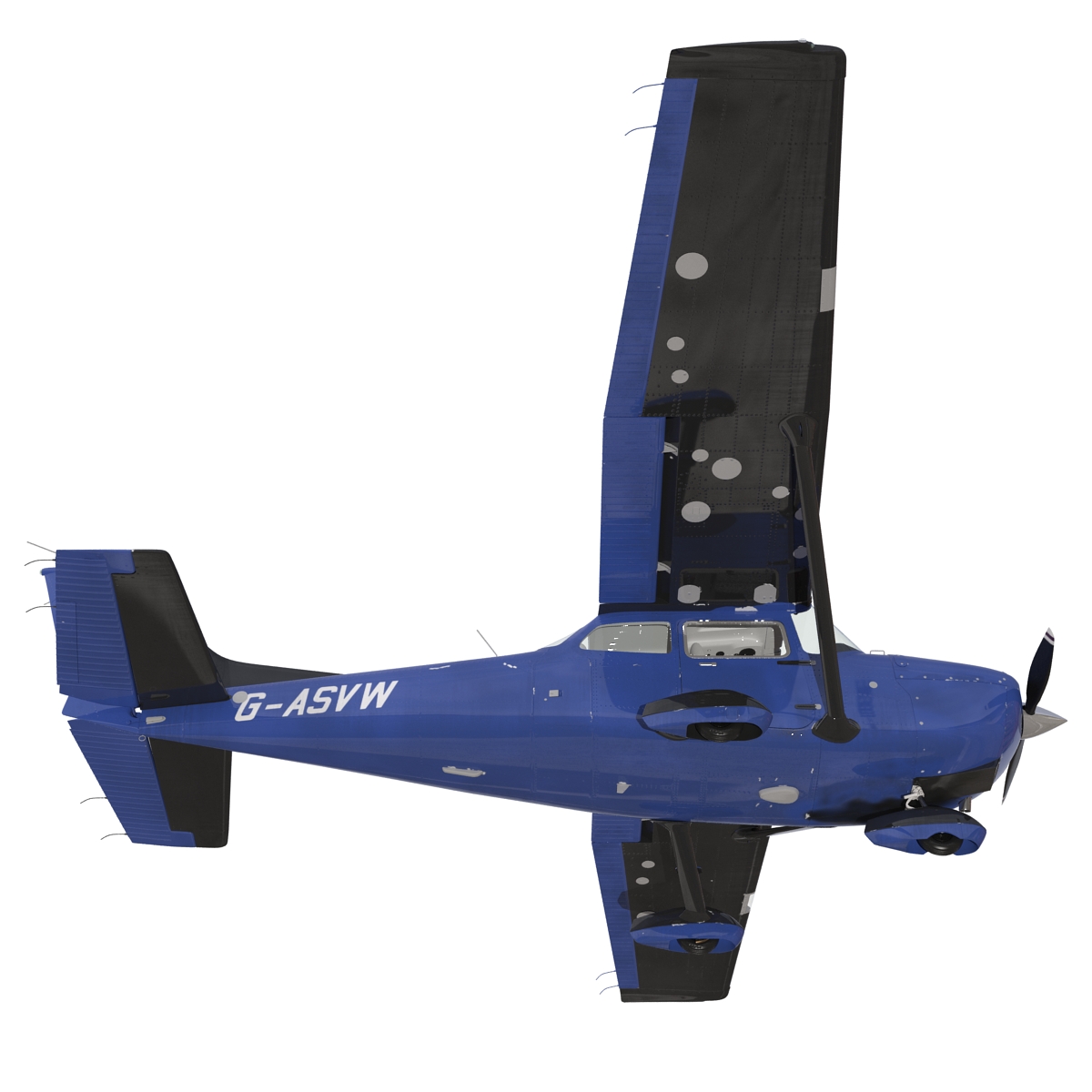 3D model Cessna 172 Blue