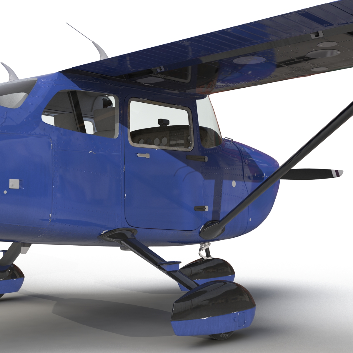 3D model Cessna 172 Blue