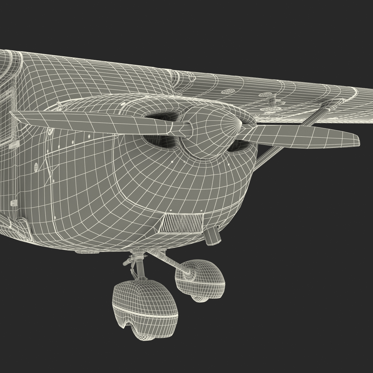 3D model Cessna 172 Blue