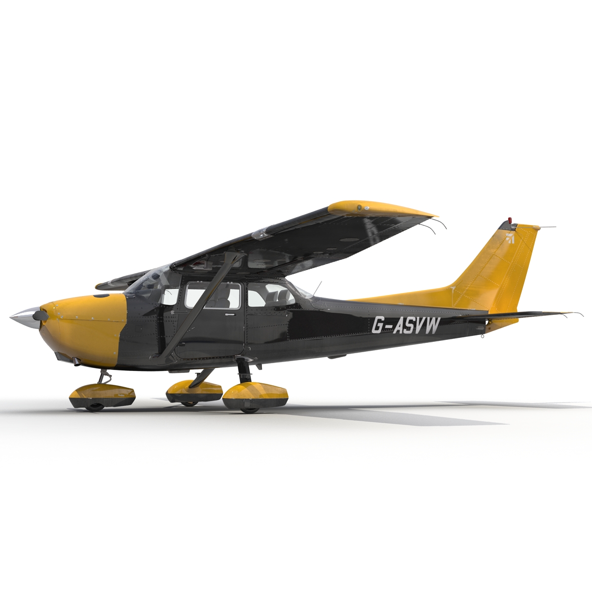 3D Cessna 172 Black