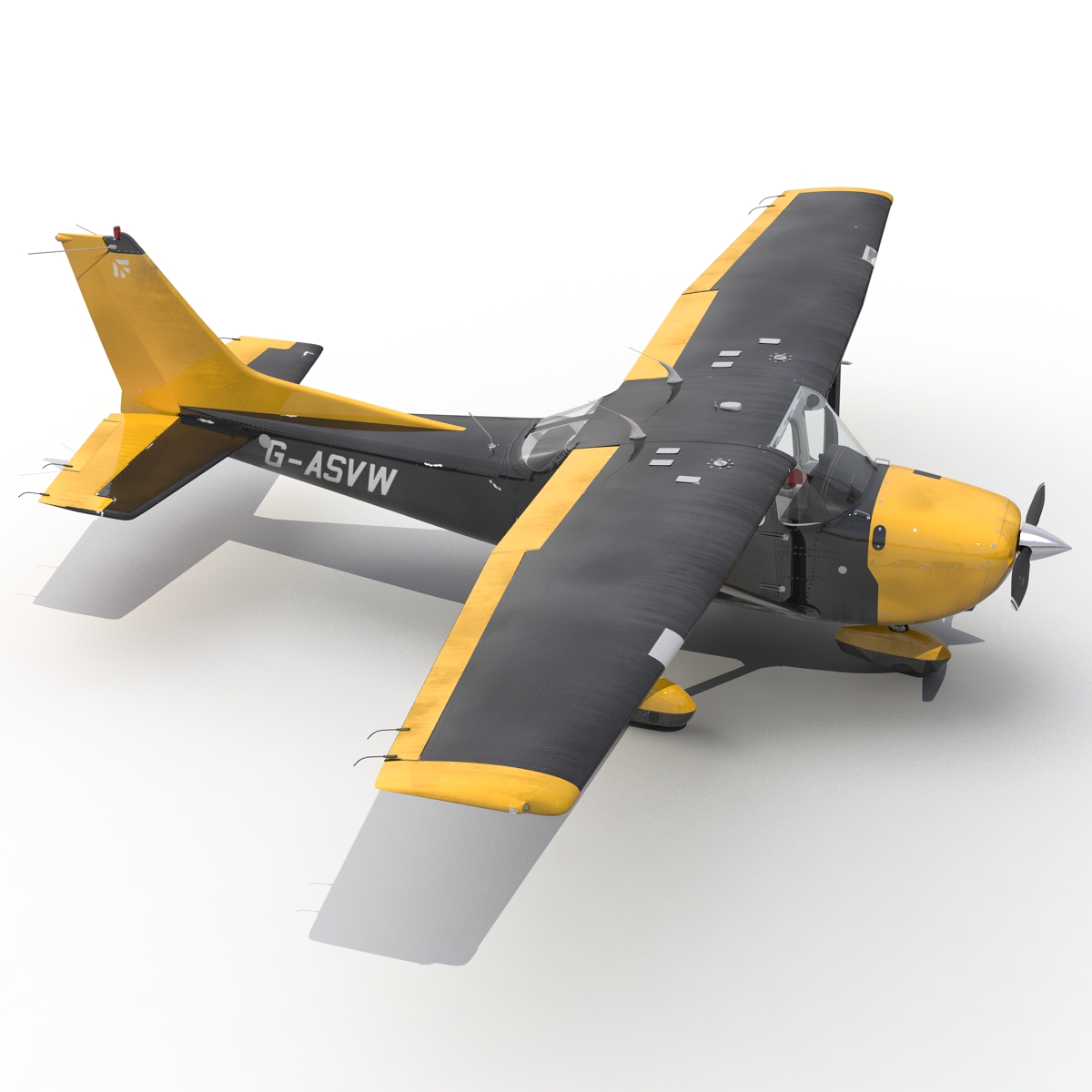 3D Cessna 172 Black