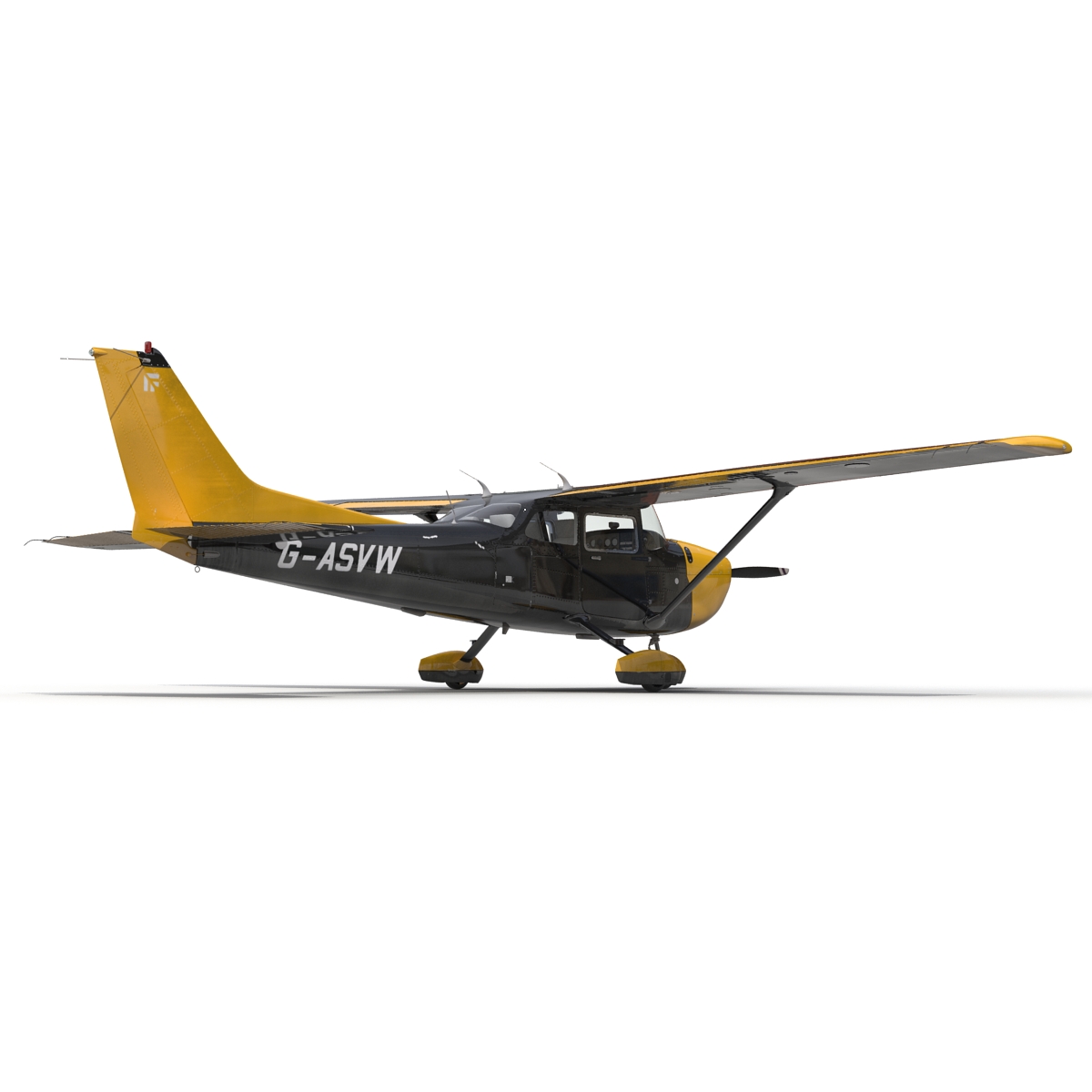 3D Cessna 172 Black