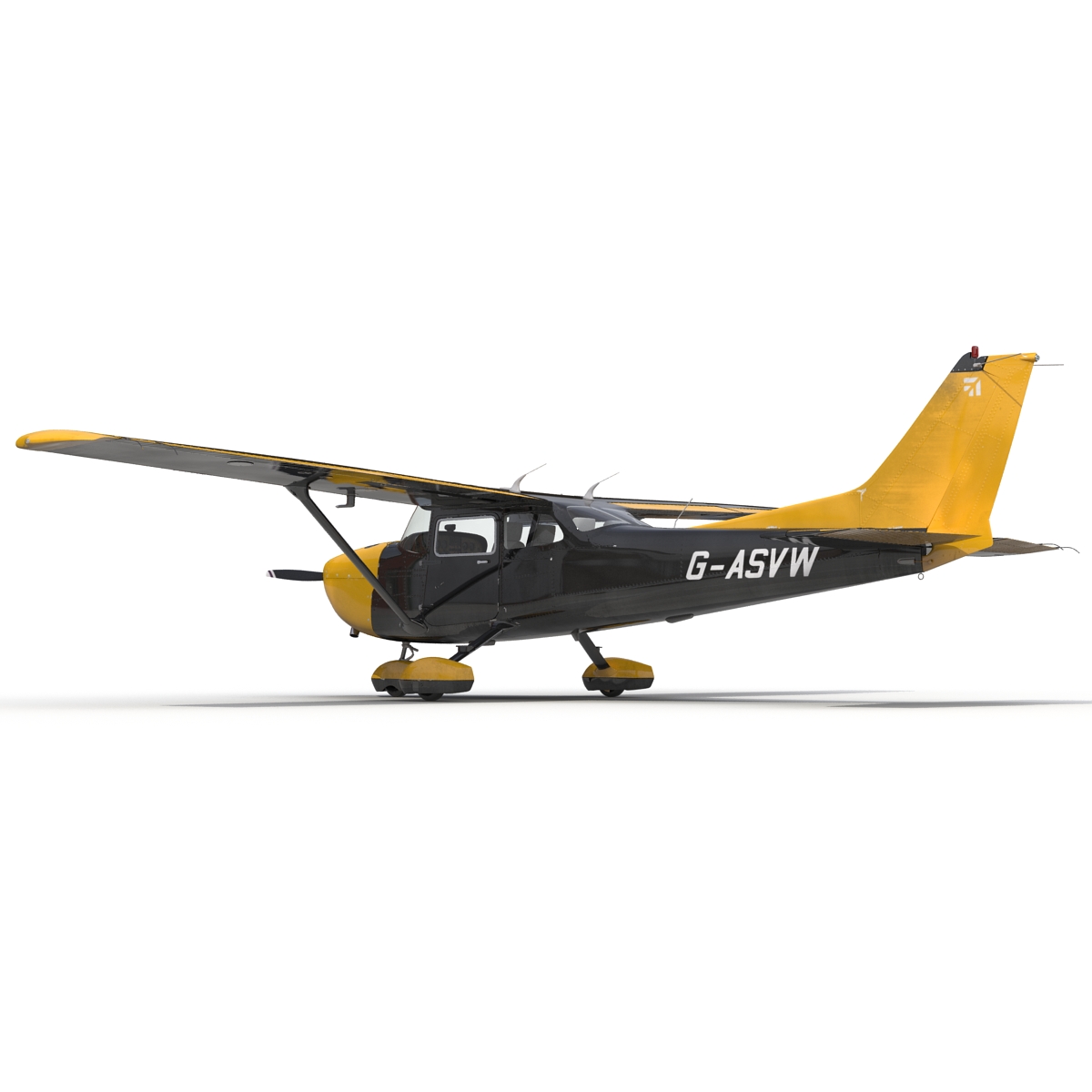 3D Cessna 172 Black