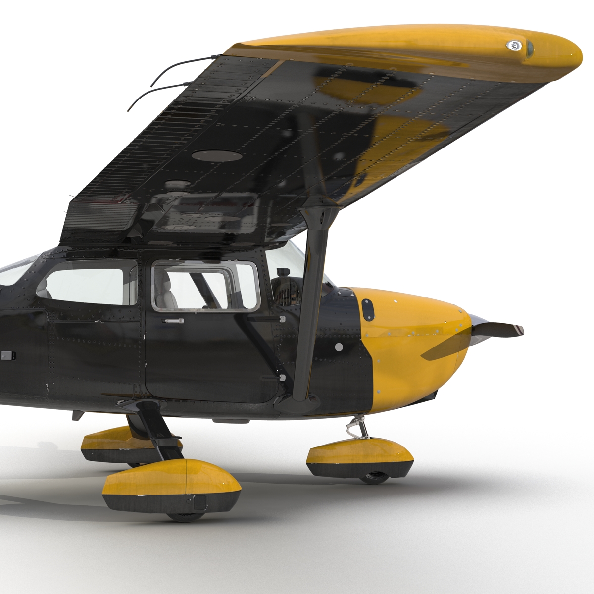 3D Cessna 172 Black