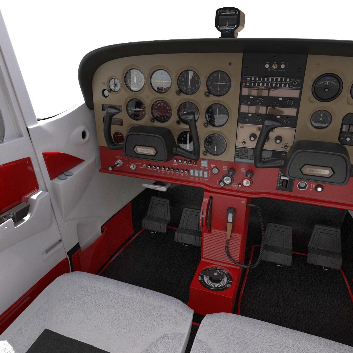 3D Cessna 172 Black